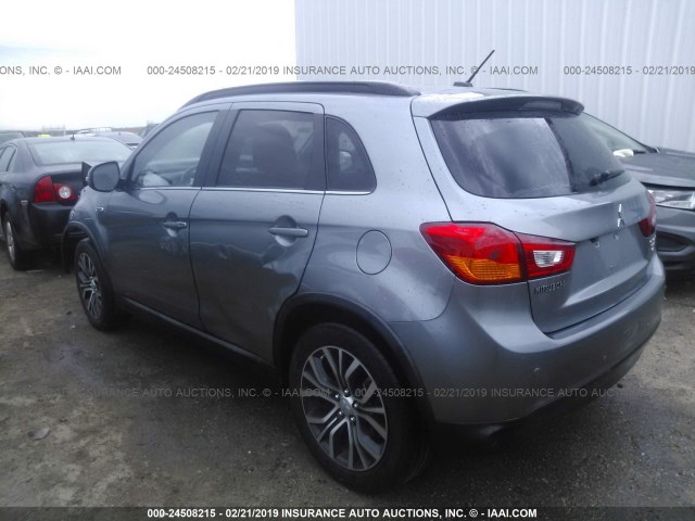 JA4AP4AW4GZ051494 - 2016 MITSUBISHI OUTLANDER SPORT SEL/GT SILVER photo 3