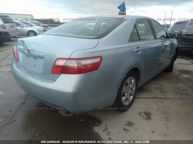 4T1BE46K27U710803 - 2007 TOYOTA CAMRY NEW GENERAT CE/LE/XLE/SE Light Blue photo 4