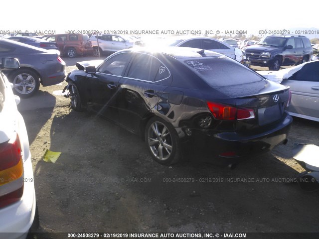 JTHBK262595094978 - 2009 LEXUS IS 250 PURPLE photo 3