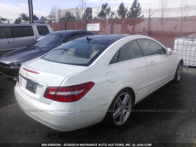 WDDKJ5KB2DF214756 - 2013 MERCEDES-BENZ E 350 WHITE photo 4