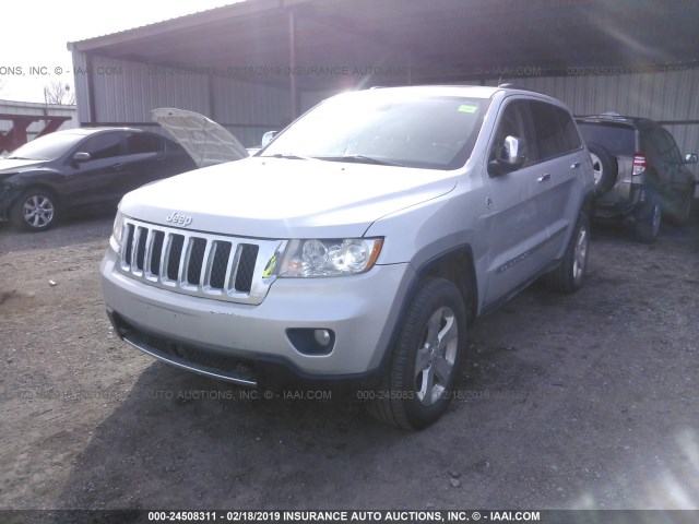 1J4RR6GT5BC628776 - 2011 JEEP GRAND CHEROKEE OVERLAND SILVER photo 2