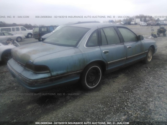 2FALP74W3RX168722 - 1994 FORD CROWN VICTORIA LX Light Blue photo 4