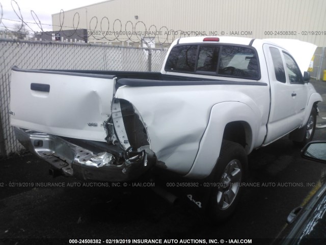 5TEUU42N17Z387481 - 2007 TOYOTA TACOMA ACCESS CAB თეთრი ფოტო 4