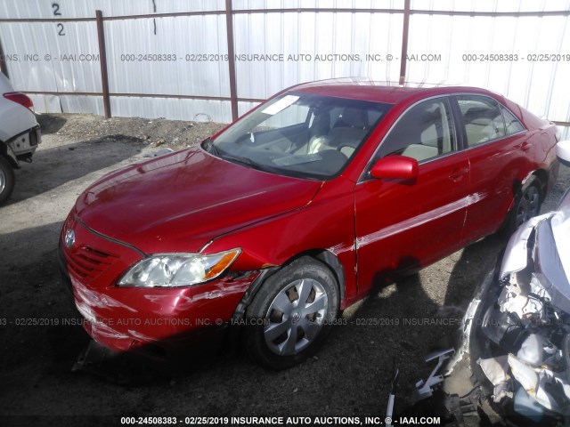 4T1BE46K67U186748 - 2007 TOYOTA CAMRY NEW GENERAT CE/LE/XLE/SE RED photo 2