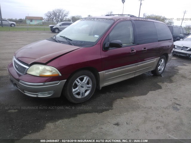 2FMZA56463BB72575 - 2003 FORD WINDSTAR SEL MAROON photo 2