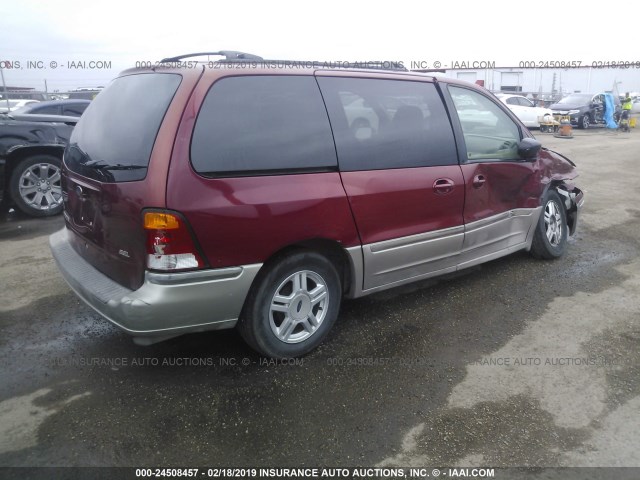 2FMZA56463BB72575 - 2003 FORD WINDSTAR SEL MAROON photo 4