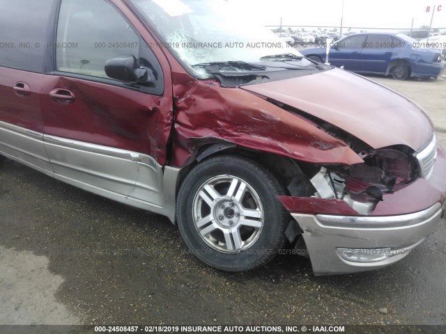 2FMZA56463BB72575 - 2003 FORD WINDSTAR SEL MAROON photo 6