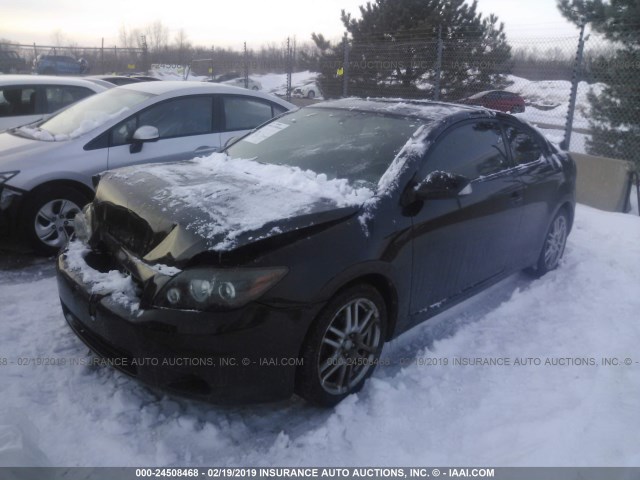 JTKDE167280233220 - 2008 TOYOTA SCION TC BLACK photo 2