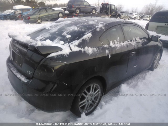 JTKDE167280233220 - 2008 TOYOTA SCION TC BLACK photo 4