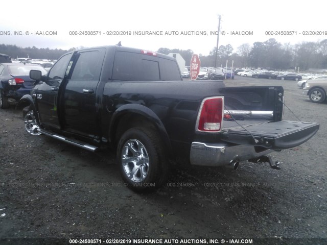 1C6RR6NT3DS669920 - 2013 RAM 1500 LARAMIE BLACK photo 3