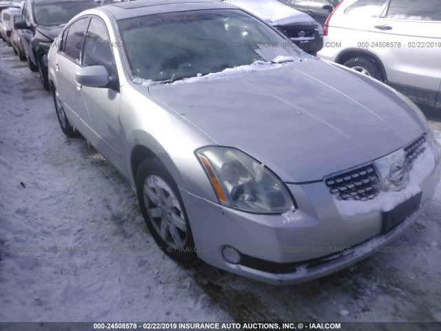 1N4BA41E74C907328 - 2004 NISSAN MAXIMA SE/SL SILVER photo 1