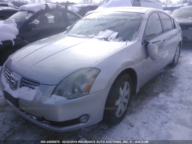 1N4BA41E74C907328 - 2004 NISSAN MAXIMA SE/SL SILVER photo 2