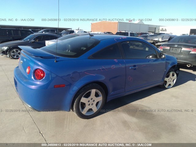 1G1AM18B387105907 - 2008 CHEVROLET COBALT SPORT BLUE photo 4