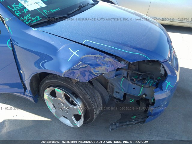 1G1AM18B387105907 - 2008 CHEVROLET COBALT SPORT BLUE photo 6