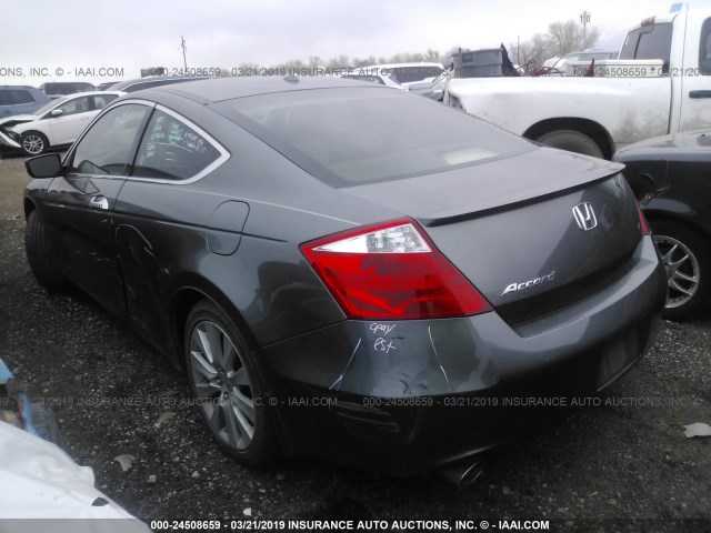 1HGCS22809A002426 - 2009 HONDA ACCORD EXL GRAY photo 3