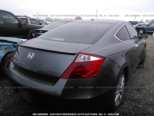 1HGCS22809A002426 - 2009 HONDA ACCORD EXL GRAY photo 4