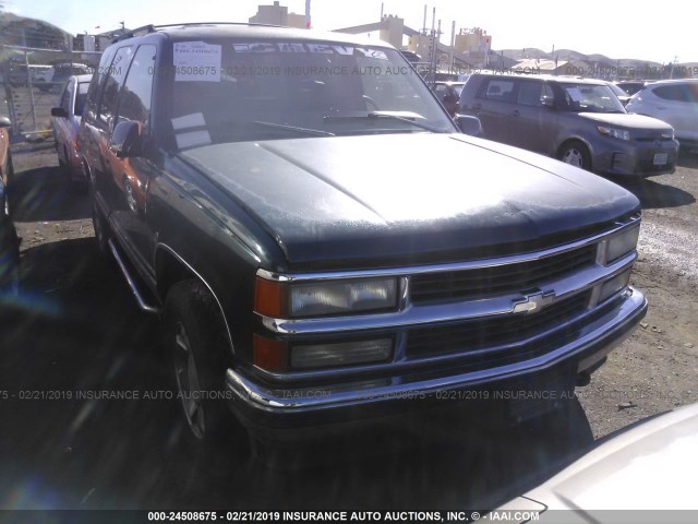 1GNEK13R2VJ374540 - 1997 CHEVROLET TAHOE K1500 GREEN photo 1