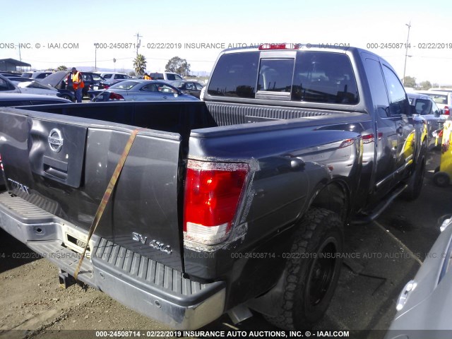 1N6AA0CC3BN306037 - 2011 NISSAN TITAN S/SV/PRO-4X GRAY photo 4