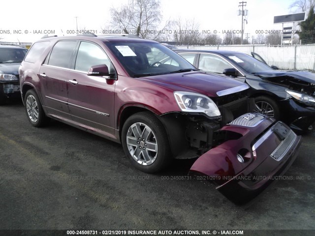 1GKKVTEDXBJ281927 - 2011 GMC ACADIA DENALI RED photo 1