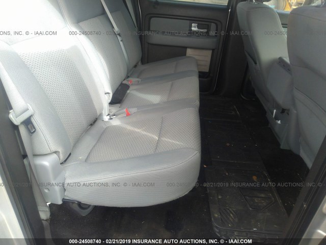 1FTFW1CT4CFA12237 - 2012 FORD F150 SUPERCREW SILVER photo 8