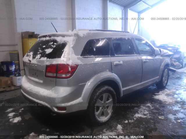 3C4PDCBG6CT322468 - 2012 DODGE JOURNEY SXT SILVER photo 4