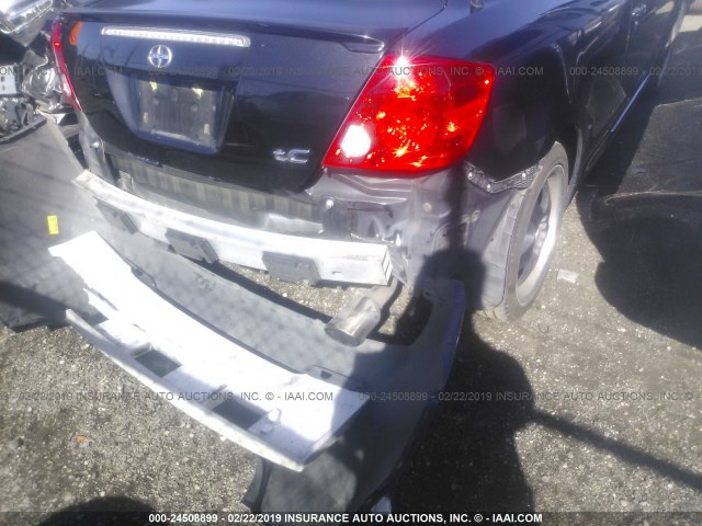 JTKDE177750045786 - 2005 TOYOTA SCION TC BLACK photo 6