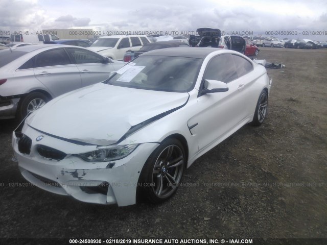 WBS3R9C56FK329774 - 2015 BMW M4 WHITE photo 2