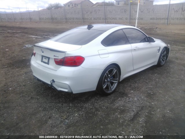 WBS3R9C56FK329774 - 2015 BMW M4 WHITE photo 4