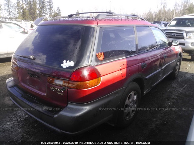 4S3BG6855W7601282 - 1998 SUBARU LEGACY 30TH ANN OUTBACK/LTD/SPT RED photo 4