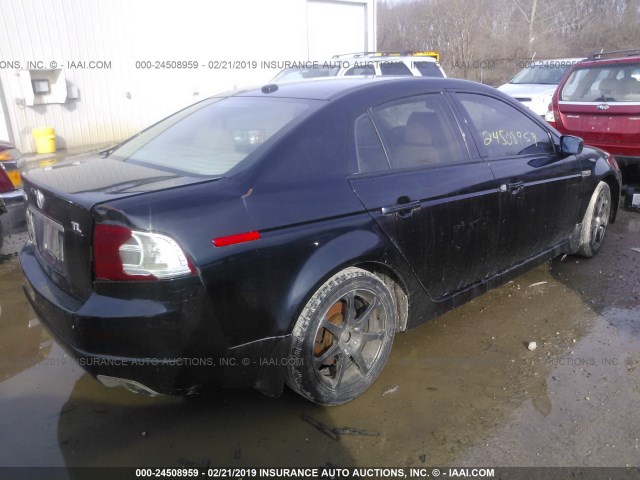 19UUA66205A070787 - 2005 ACURA TL BLACK photo 4