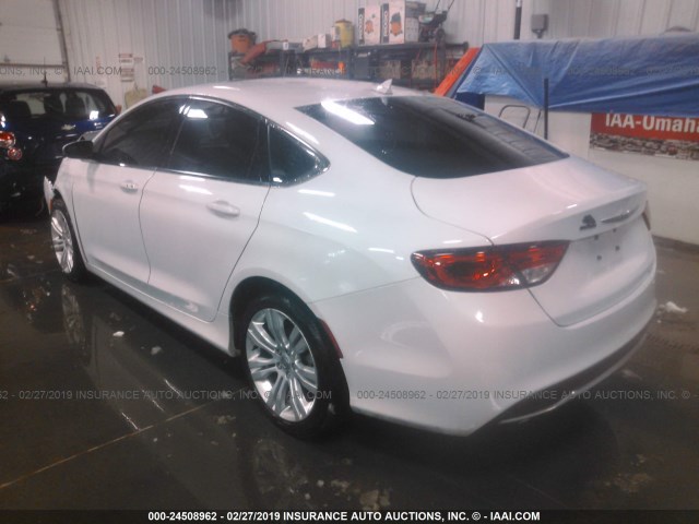 1C3CCCAB6FN588475 - 2015 CHRYSLER 200 LIMITED WHITE photo 3