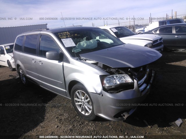 2C4RDGCGXGR334498 - 2016 DODGE GRAND CARAVAN SXT SILVER photo 1