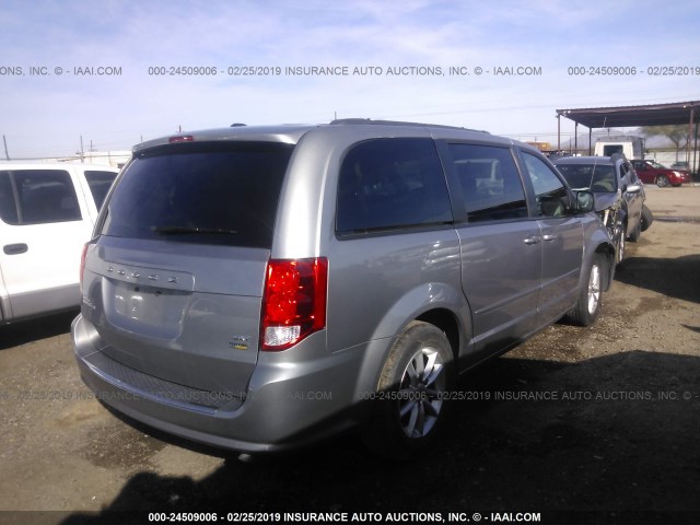 2C4RDGCGXGR334498 - 2016 DODGE GRAND CARAVAN SXT SILVER photo 4