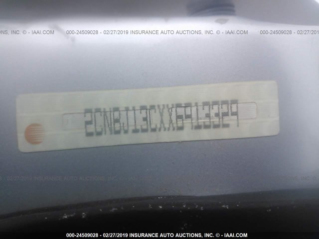 2CNBJ13CXX6913329 - 1999 CHEVROLET TRACKER SILVER photo 9