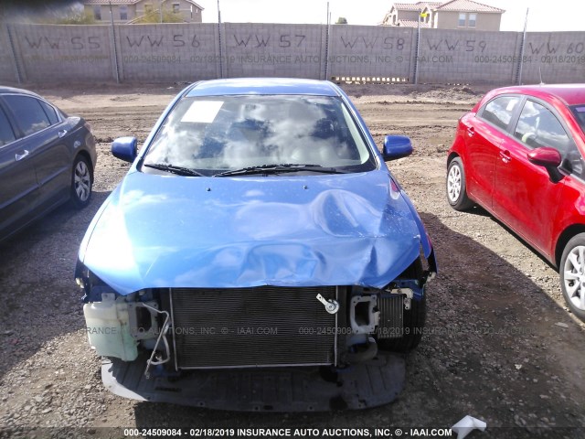 JA32U8FW4CU010209 - 2012 MITSUBISHI LANCER GT BLUE photo 6