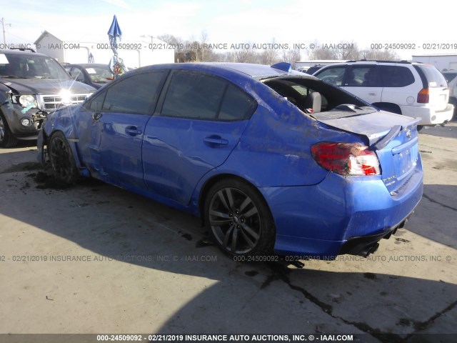 JF1VA1J62G9830261 - 2016 SUBARU WRX LIMITED BLUE photo 3