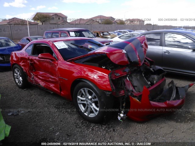 2G1FA1E3XE9318665 - 2014 CHEVROLET CAMARO LS RED photo 1