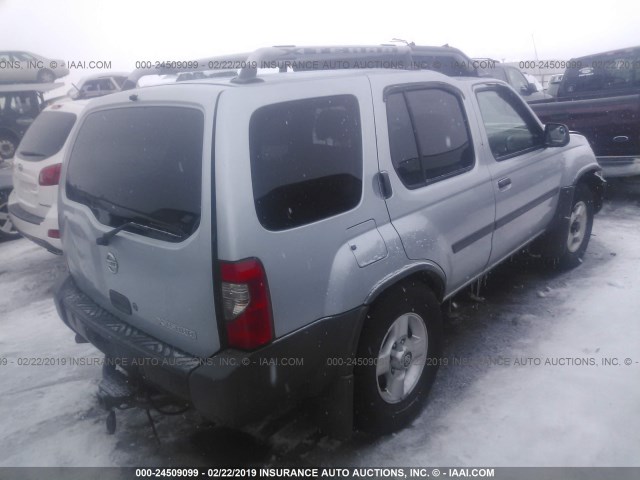 5N1ED28Y12C595504 - 2002 NISSAN XTERRA XE/SE SILVER photo 4