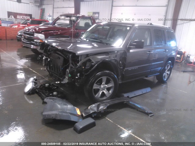 1C4NJRFB9HD128399 - 2017 JEEP PATRIOT LATITUDE GRAY photo 2