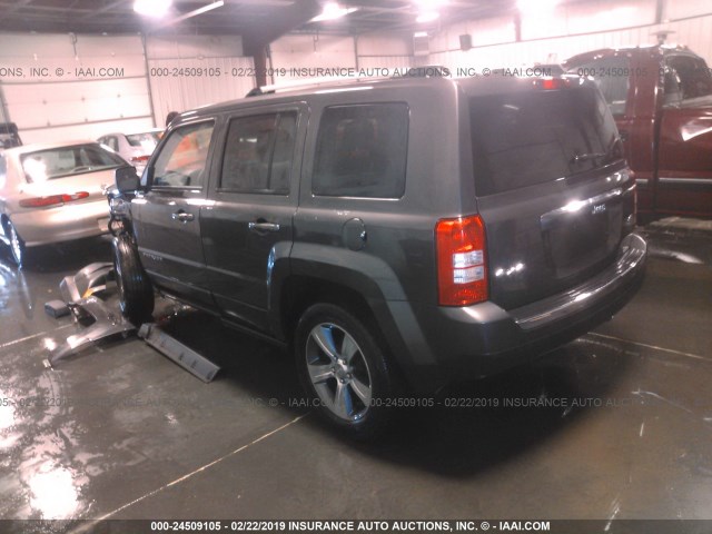 1C4NJRFB9HD128399 - 2017 JEEP PATRIOT LATITUDE GRAY photo 3