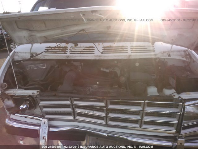 2B6JB31Y5NK154962 - 1992 DODGE RAM VAN B350 WHITE photo 10