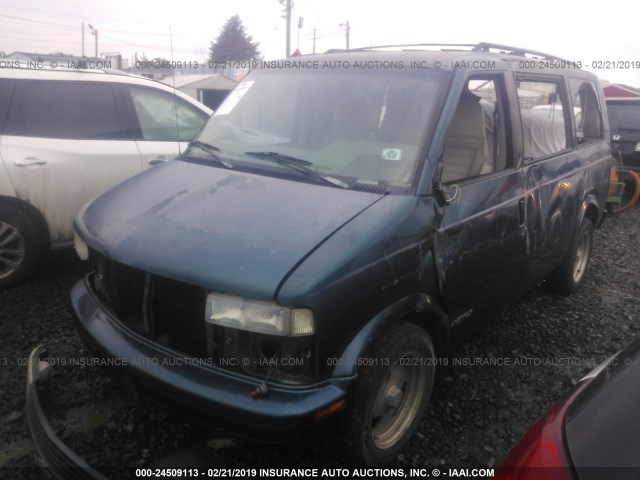 1GNDM19WXSB193355 - 1995 CHEVROLET ASTRO BLUE photo 2