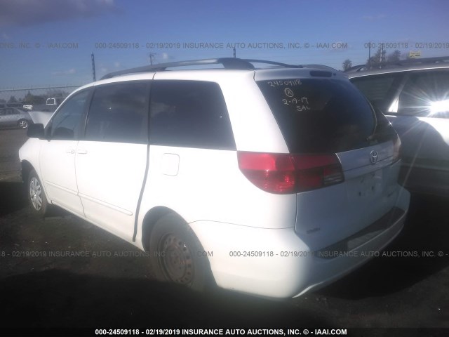 5TDZA23C24S113523 - 2004 TOYOTA SIENNA CE/LE WHITE photo 3