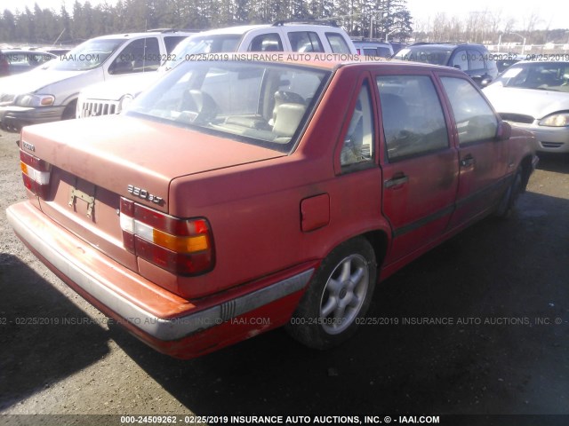 YV1LS5509P2076242 - 1993 VOLVO 850 RED photo 4