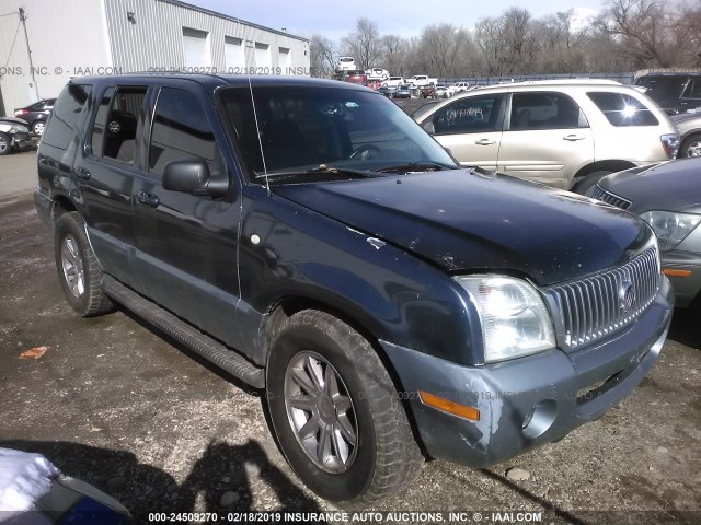 4M2DU86W92ZJ31887 - 2002 MERCURY MOUNTAINEER  BLUE photo 1