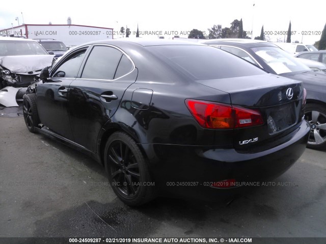 JTHBK262465012217 - 2006 LEXUS IS 250 BLACK photo 3