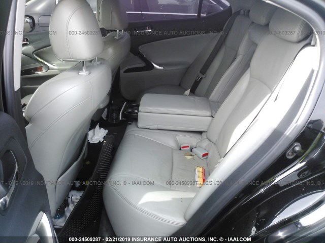 JTHBK262465012217 - 2006 LEXUS IS 250 BLACK photo 8