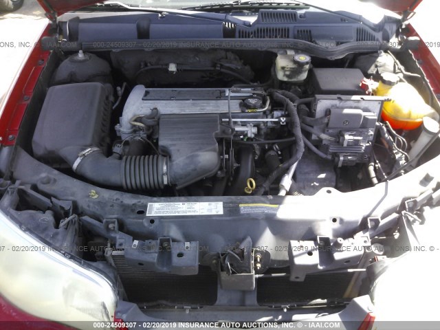 1G8AW12F14Z133579 - 2004 SATURN ION LEVEL 3 RED photo 10