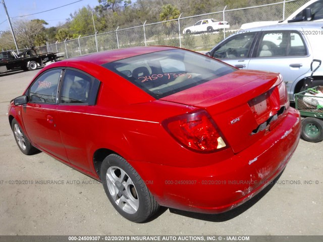 1G8AW12F14Z133579 - 2004 SATURN ION LEVEL 3 RED photo 3