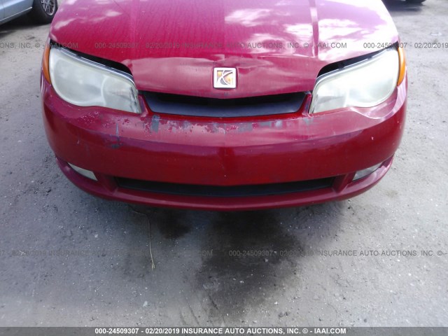 1G8AW12F14Z133579 - 2004 SATURN ION LEVEL 3 RED photo 6